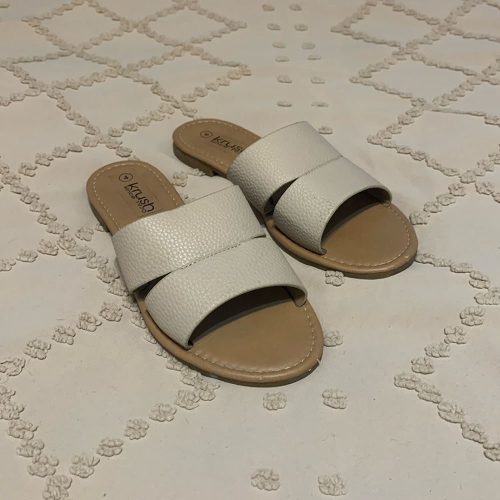 Slip on flat sandals